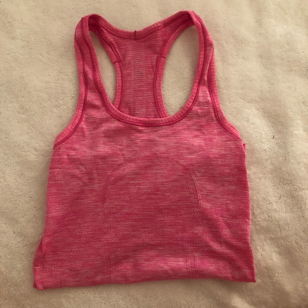 Pink Lululemon tank top